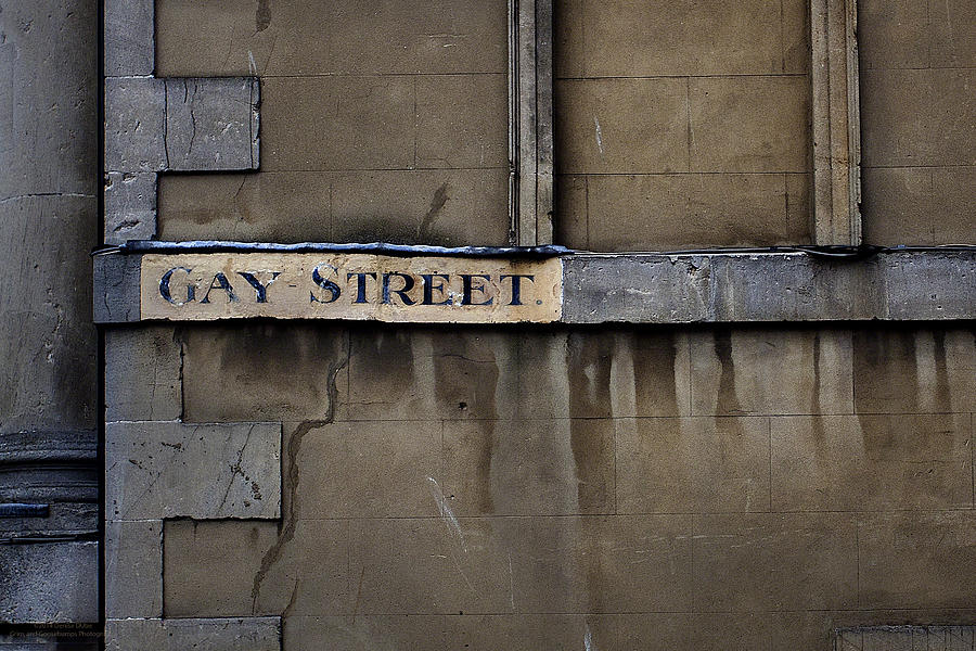 Sign Photograph - Gay Street Denise Dube by Denise Dube