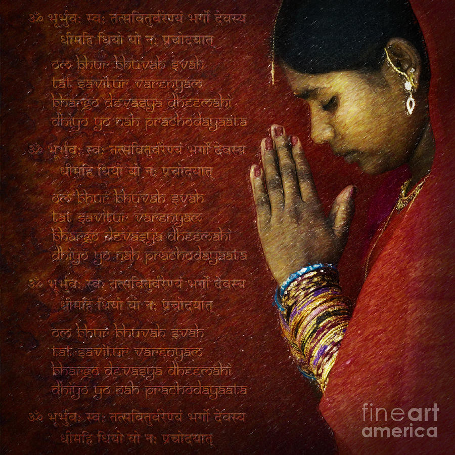 Indian Girl Photograph - Gayatri Mantra by Tim Gainey