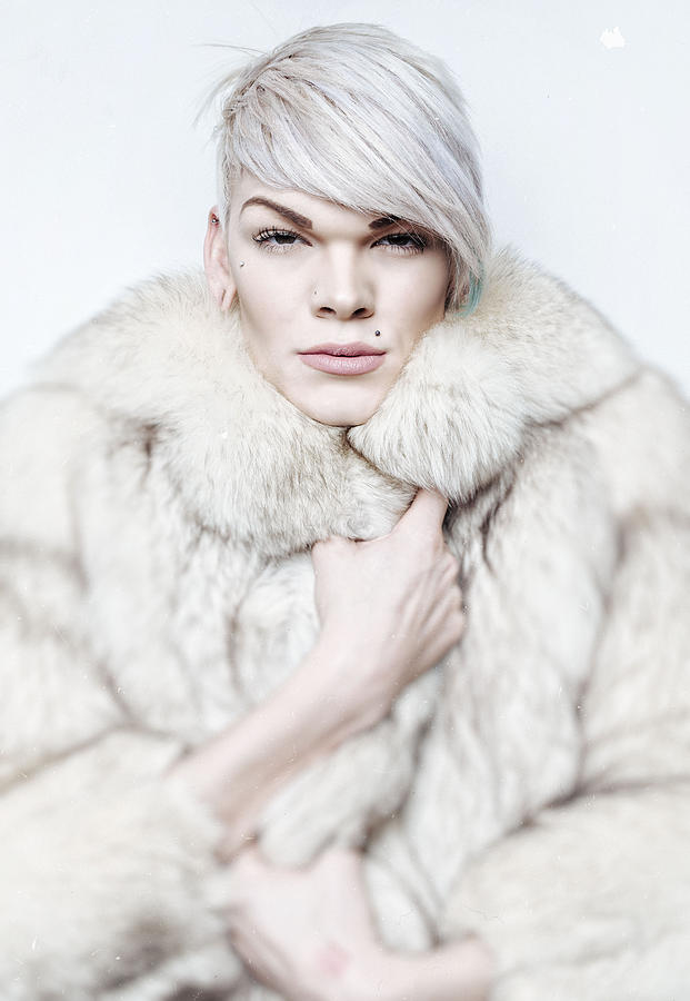 Gay/Trans man in fur coat Photograph by Ian Ross Pettigrew