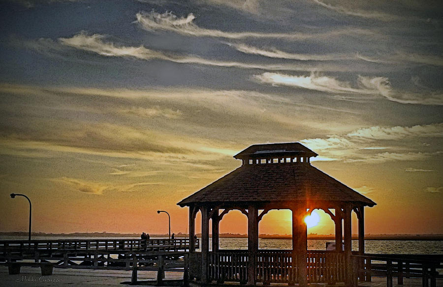 Gazebo at the ocean Photograph by Mikki Cucuzzo