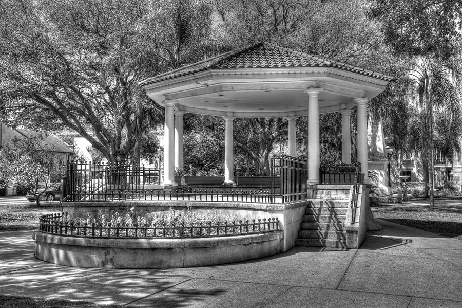 Gazebo in black and white Photograph by Valerie Cason