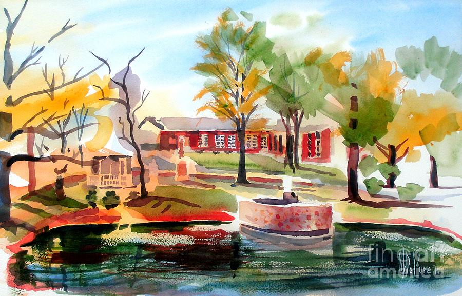 Gazebo Pond and Duck II Painting by Kip DeVore