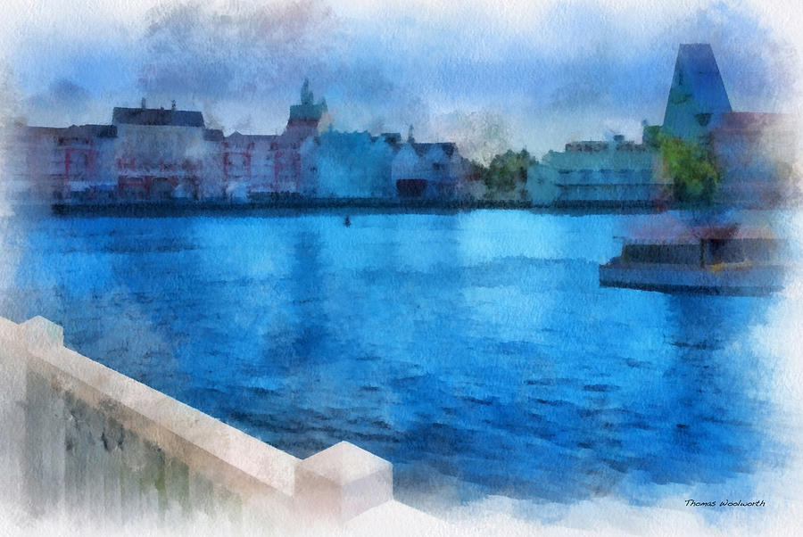 Boat Photograph - Gazebo View Of The Boardwalk WDW 01 Photo Art by Thomas Woolworth