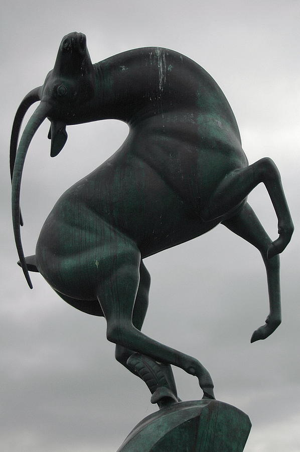 Detroit Photograph - Gazelle Statue by Gary Marx