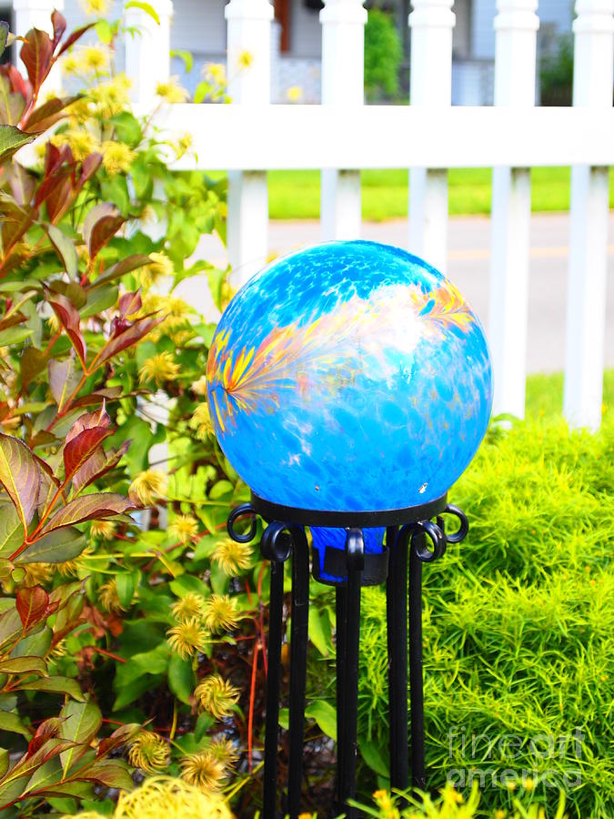 Gazing Ball Original Colors Photograph by Deborah Fay Baker Fine Art