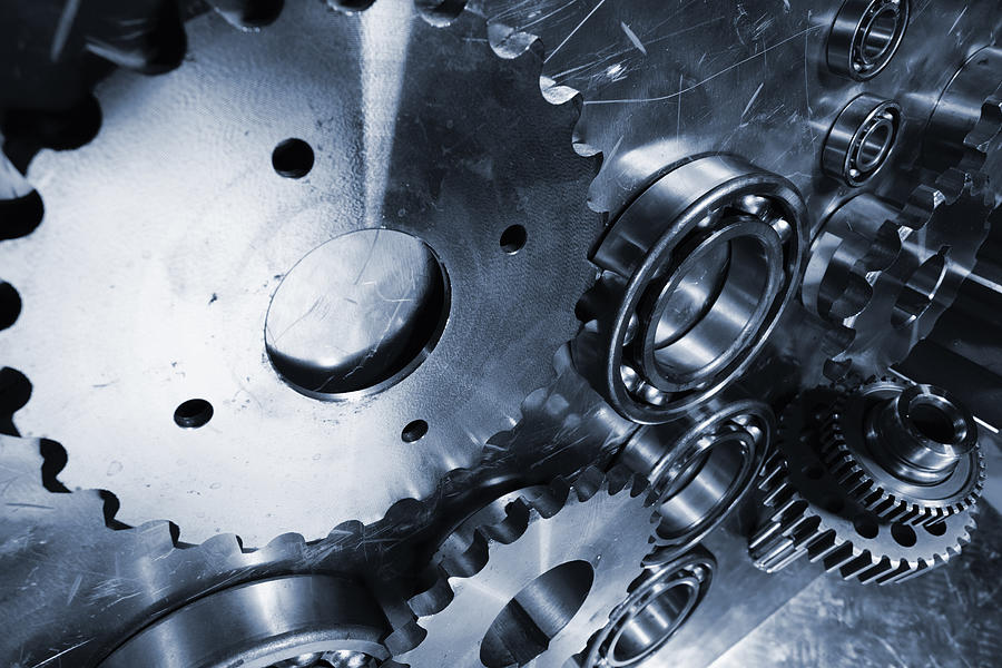 Gears Photograph - Gear Power Titanium And Steel by Christian Lagereek