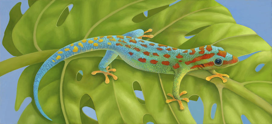 Wildlife Painting - Gecko by Laura Regan