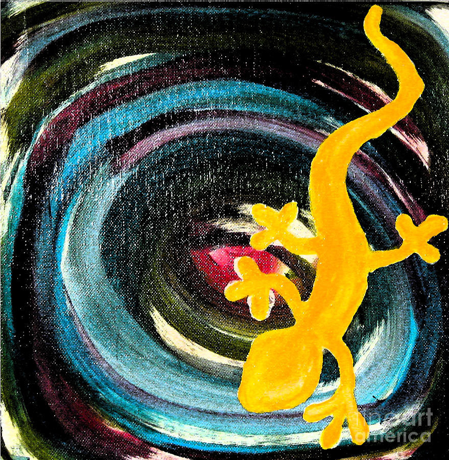 Abstract Painting - Gecko Swirl by Satya Wimbish