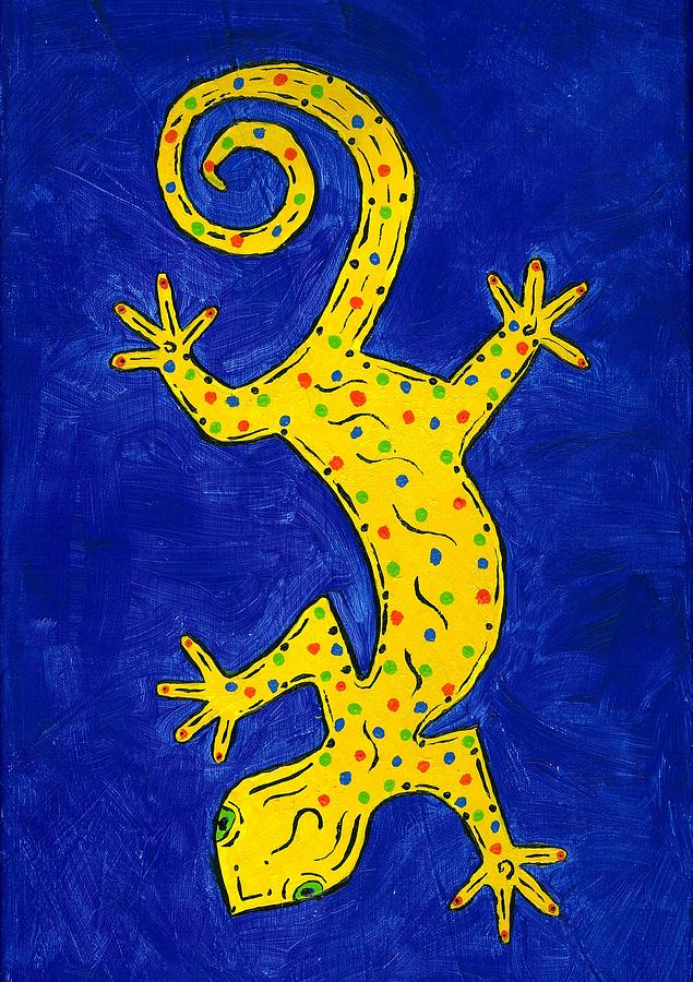 Gecko Wiggle Painting by Susie WEBER