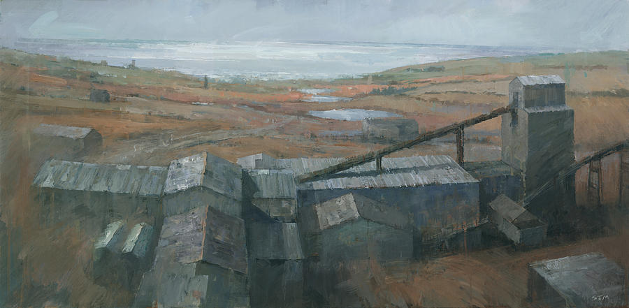 Landscape Painting - Geevor Tin Mine by Steve Mitchell