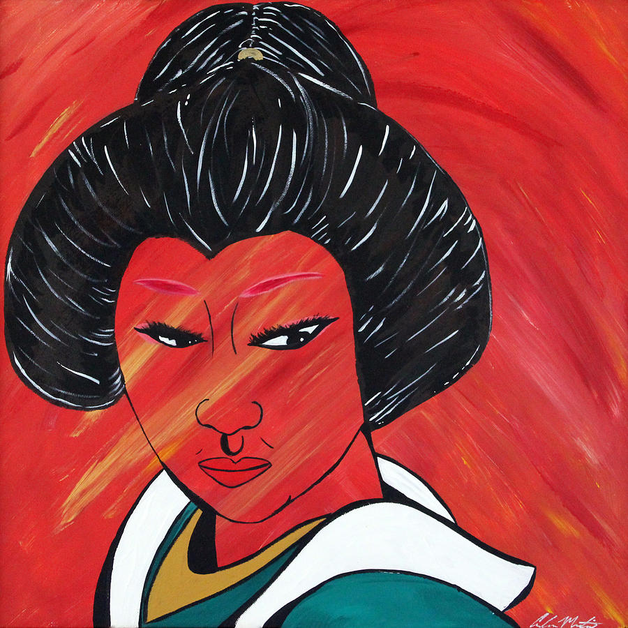 Geisha Painting - Geisha by Carlos Martinez Geisha Painting - Geisha by Carlos Martinez