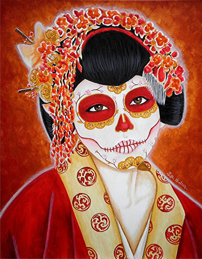 Geisha de los Muertos Painting by Al  Molina