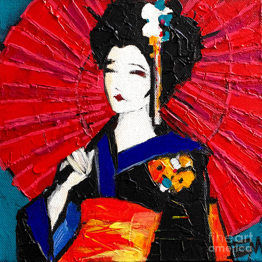 Flower Painting - Geisha by Mona Edulesco