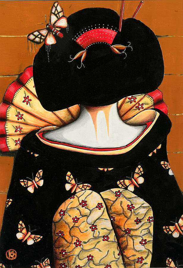 Geisha Girl Painting by Karin Taylor