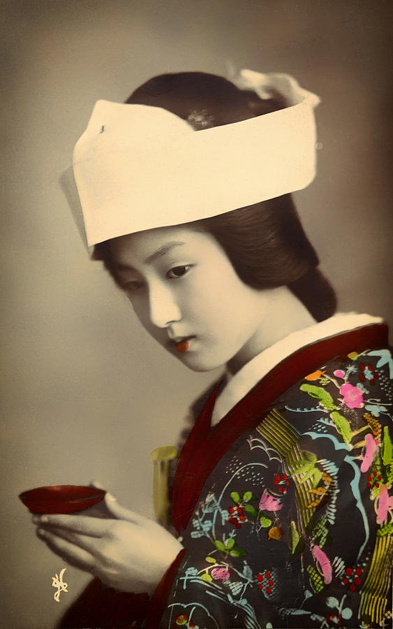Vintage Photograph - Geisha Girl by Mountain Dreams