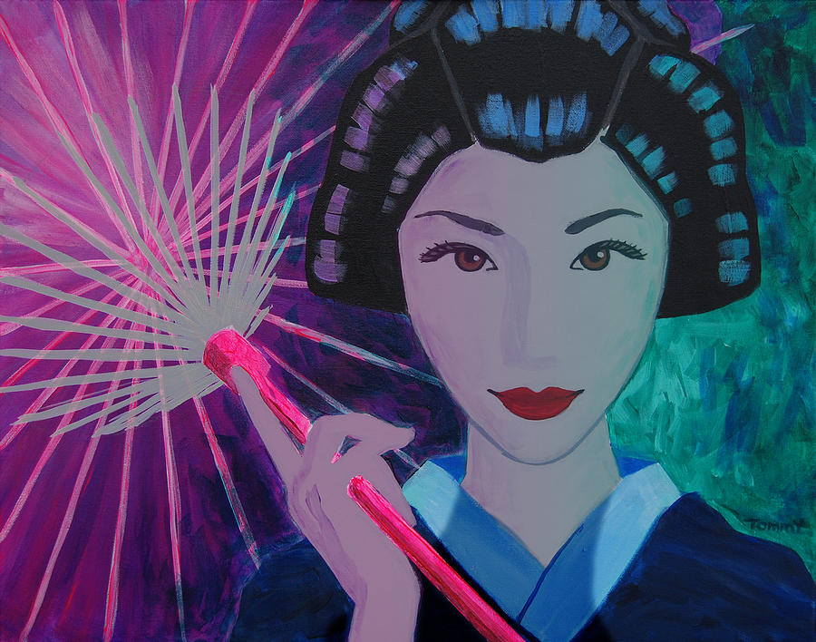 Geisha Girl Painting by Tommy Midyette