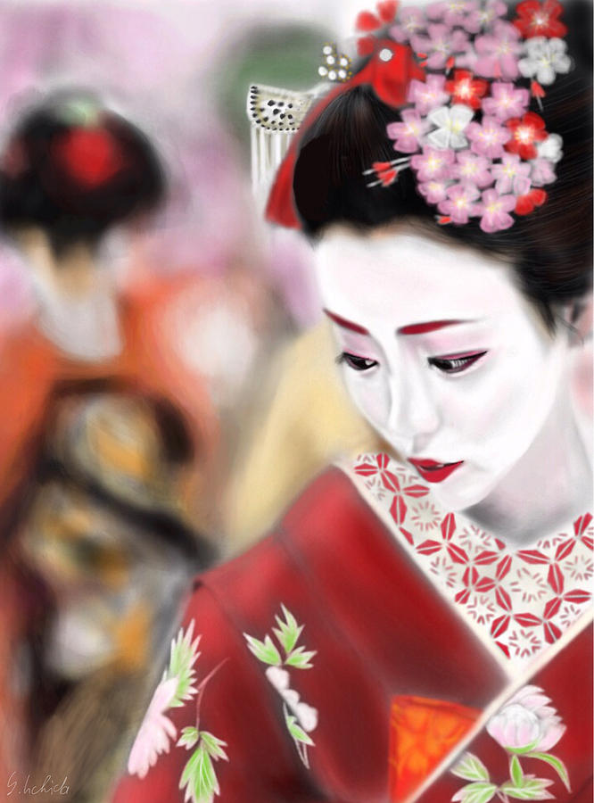 Portrait Painting - Geisha No.23 by Yoshiyuki Uchida