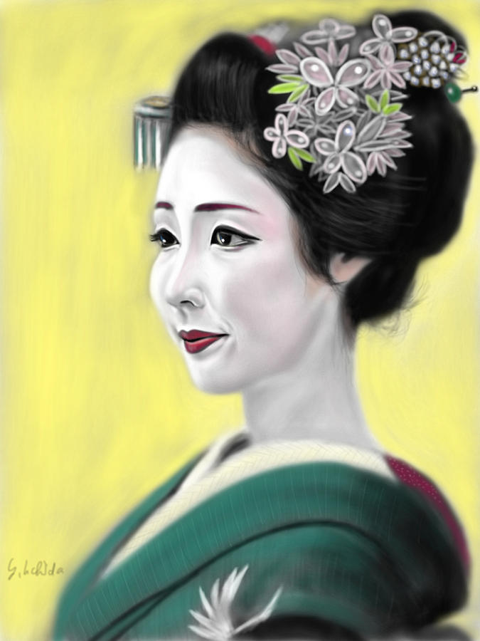 Portrait Painting - Geisha No.31 by Yoshiyuki Uchida