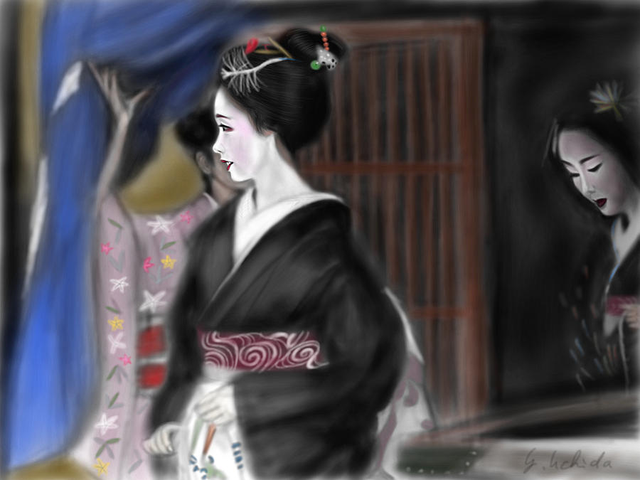 Geisha No.4 Painting by Yoshiyuki Uchida