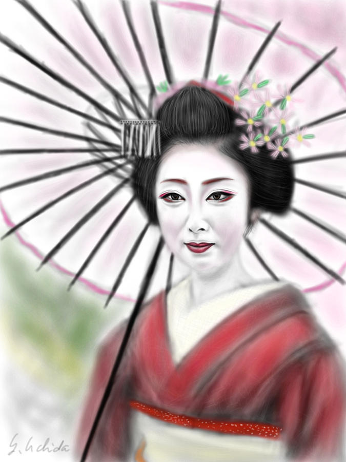Geisha No.8 Painting by Yoshiyuki Uchida