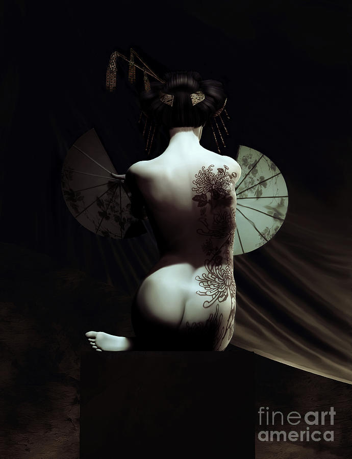 Nude Digital Art - Geisha by Shanina Conway