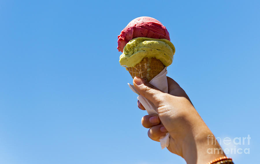Ice Cream Photograph - Gelati Ice Cream Cone by THP Creative