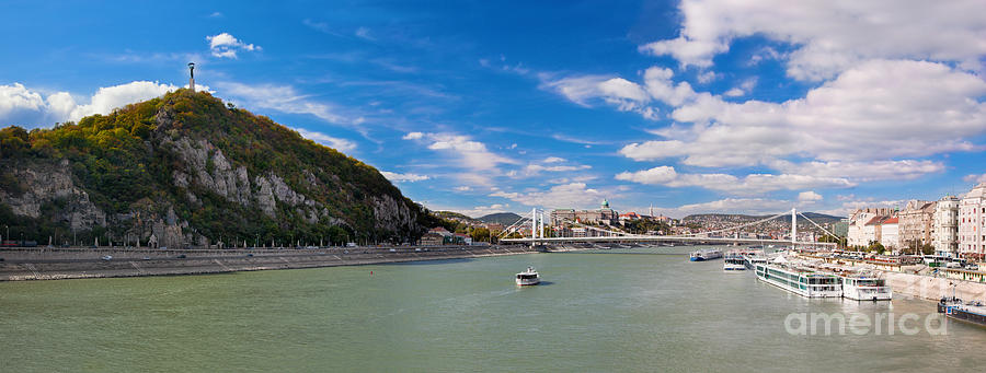 Gellert Hill and Danuber River in Budapest Photograph by Michal Bednarek