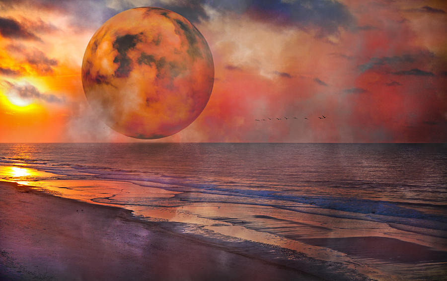 Planet Digital Art - Gemini Rise by Betsy Knapp