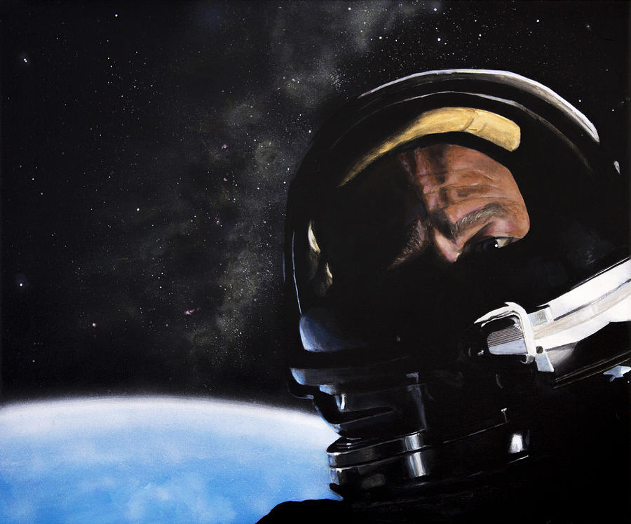 Space Painting - Gemini XII- Buzz Aldrin by Simon Kregar