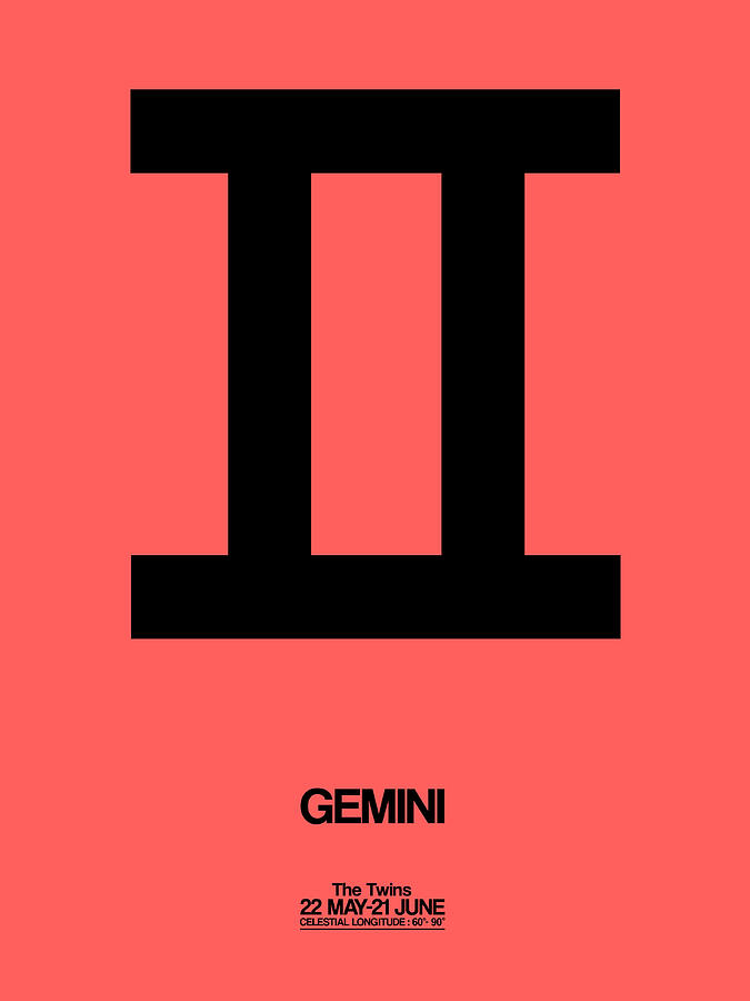 Gemini Digital Art - Gemini Zodiac Sign Black by Naxart Studio Gemini Digital Art - Gemini Zodiac Sign Black by Naxart Studio