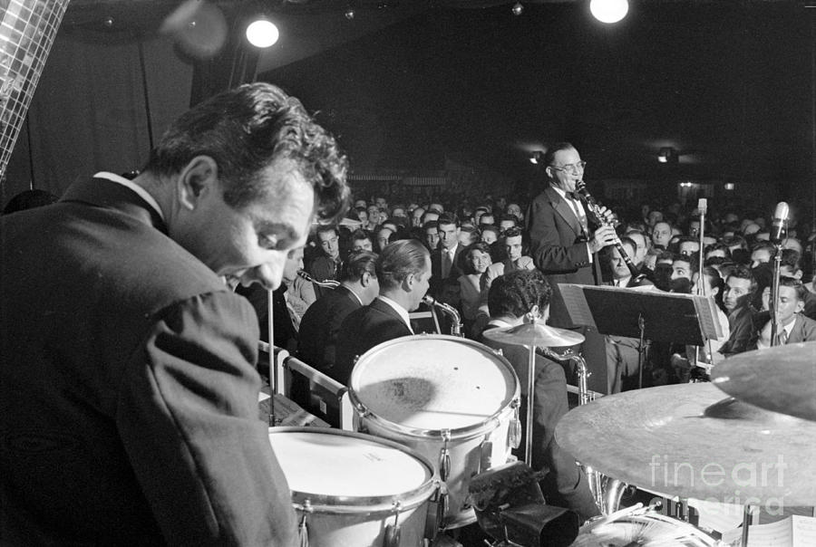 Gene Krupa And Benny Goodman Performing Photograph
