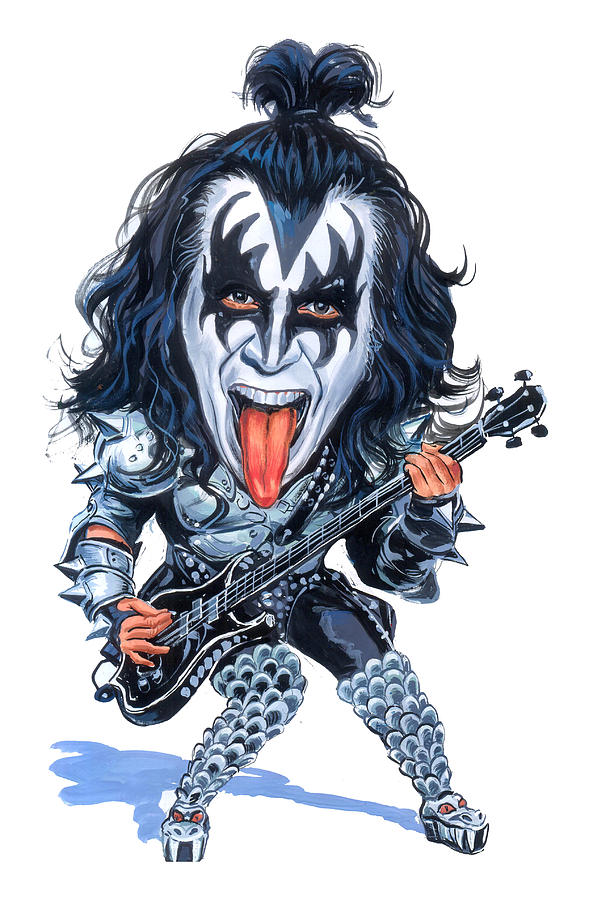 Rock And Roll Painting - Gene Simmons by Art  