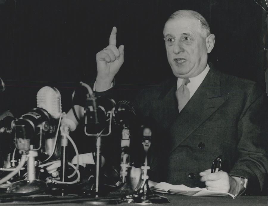 General De Gaulle Makes His Long Awaited Speech. Photograph by Retro ...