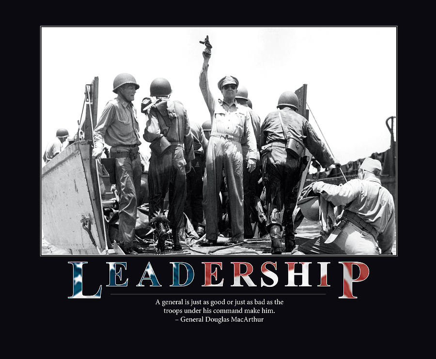 General Douglas MacArthur Leadership Photograph by Retro Images Archive