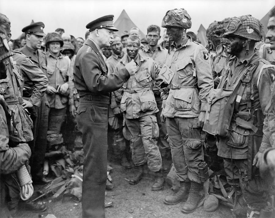 General Dwight Eisenhower Talked Photograph by Everett