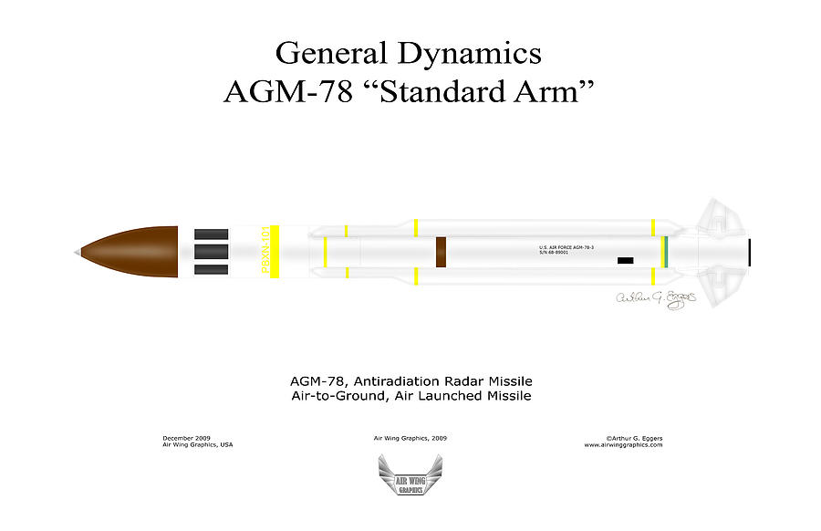General Dynamics AGM-78 Standard Arm Digital Art by Arthur Eggers