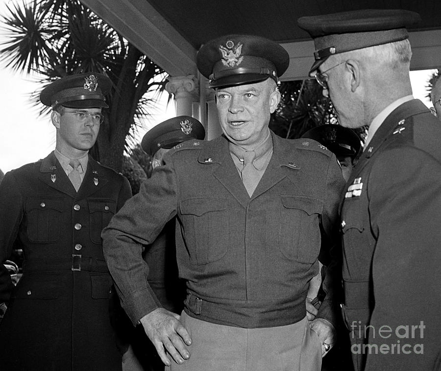 General  Eisenhower 1946 Photograph by Martin Konopacki Restoration