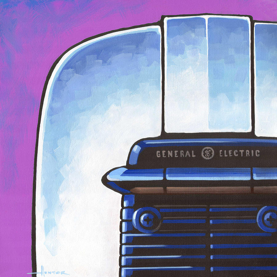 General Electric Toaster - purple Painting by Larry Hunter