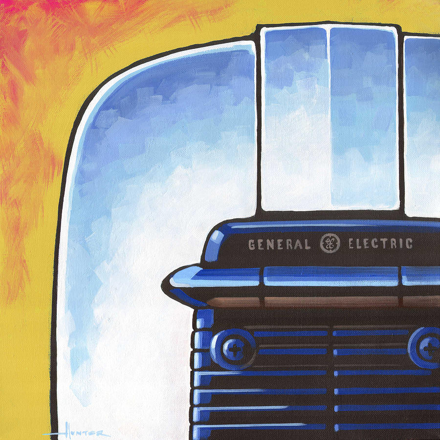 General Electric Toaster - yellow Painting by Larry Hunter