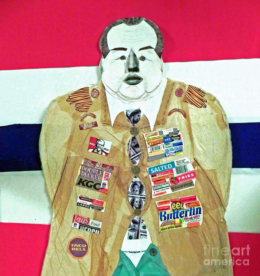 General Foods-a self-made man Mixed Media by Patricia Tierney