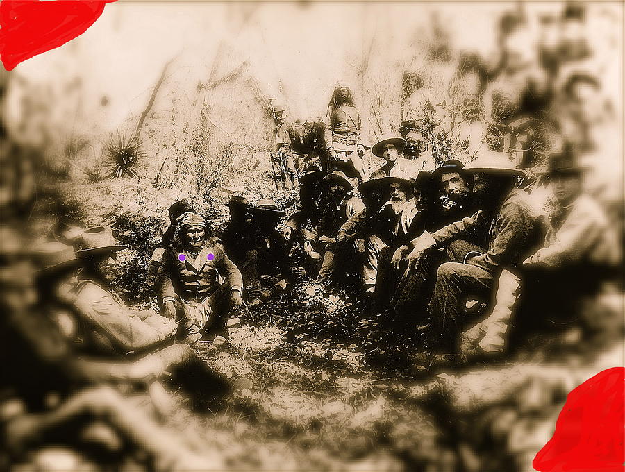 General George R. Crook negotiating with Geronimo  1886-2008 Photograph by David Lee Guss