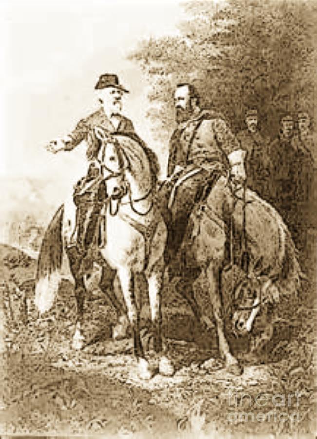 General Lee and Jackson Meet Digital Art by Steven  Pipella