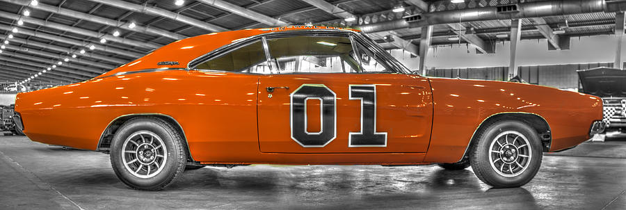 Vintage Photograph - General Lee Dodge Charger by John Straton