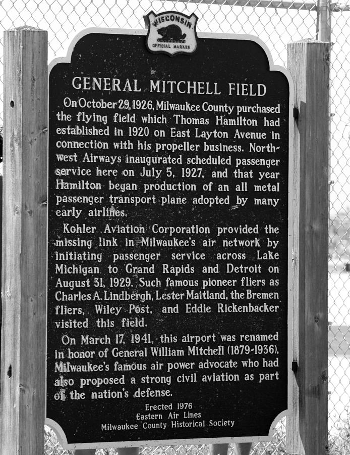 General Mitchell Field Photograph by Kay Novy
