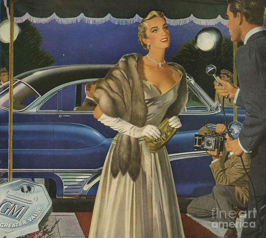 General Motors 1950s Usa Cars Drawing by The Advertising Archives