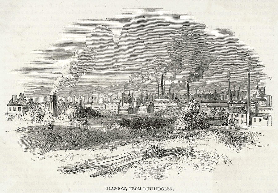 General View Of Glasgow From Drawing by Mary Evans Picture Library ...