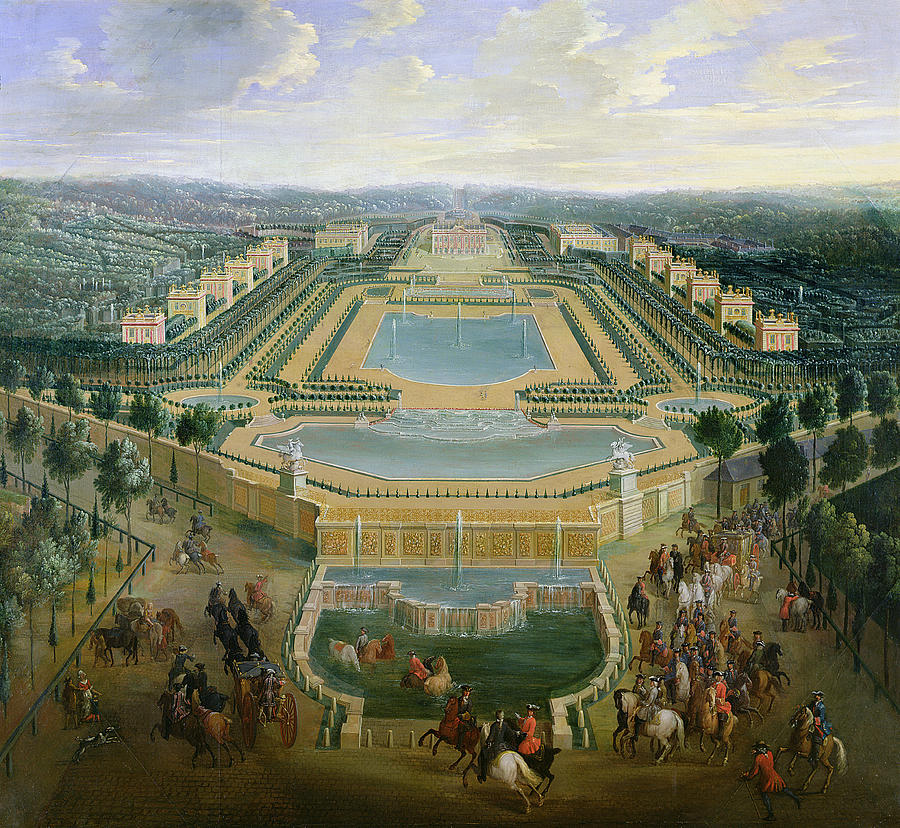 General View Of The Chateau And The Pavilions At Marly, 1722 Oil On Canvas Photograph by Pierre-Denis Martin