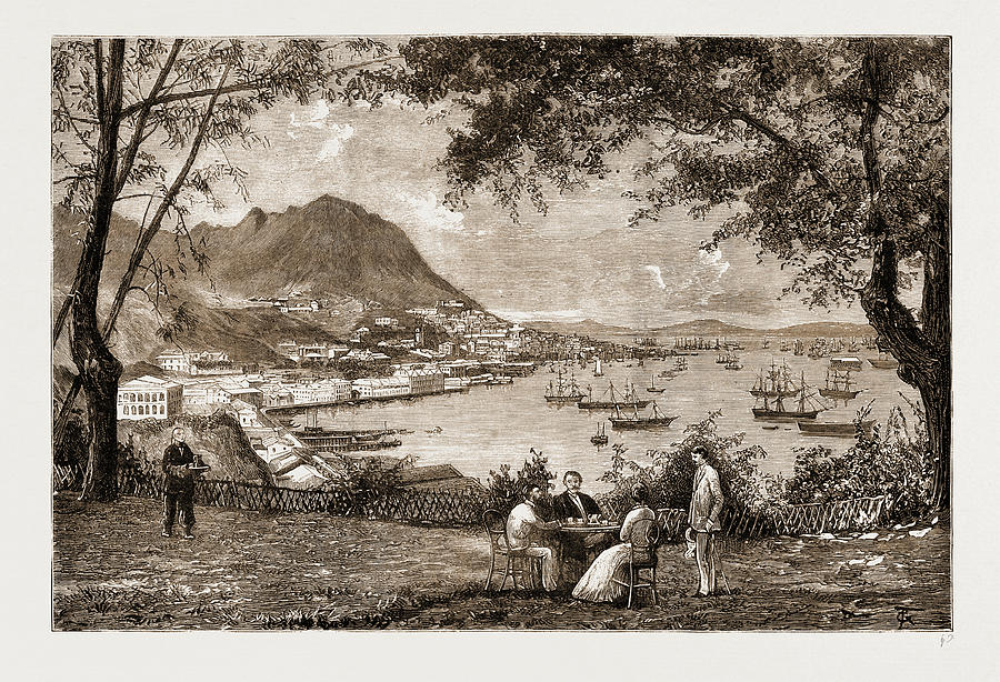 Vintage Drawing - General View Of Victoria, Hong Kong by Litz Collection