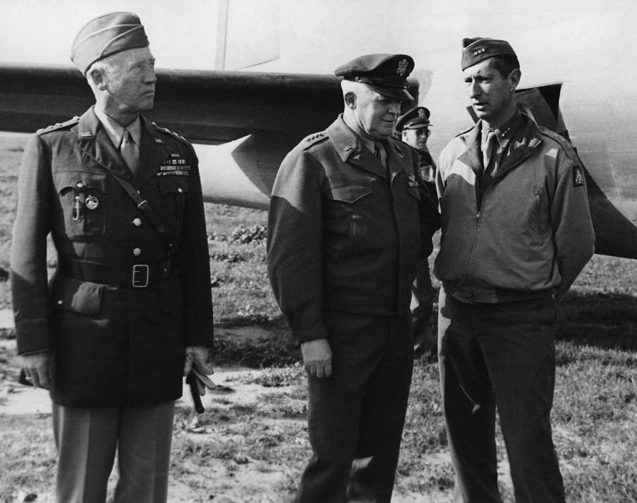 Generals George Patton, Hap Arnold Photograph by Everett
