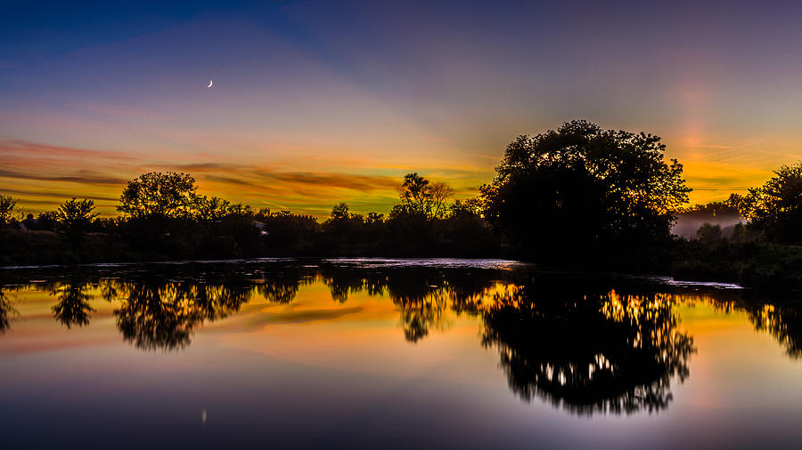 Sunset Photograph - Genesee Mill Pond Sunset by Randy Scherkenbach